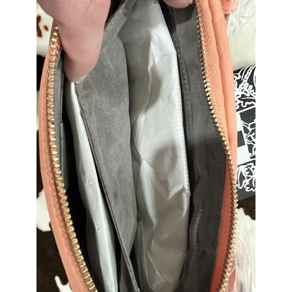 Vince Camuto Leather Crossbody with Chain and leather strap Orange - Picture 6 of 7